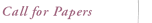 Call for Papers
